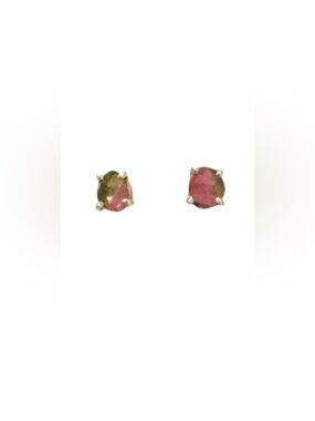 ⭐️ Watermelon Tourmaline Sterling Silver Stud Earrings ⭐️